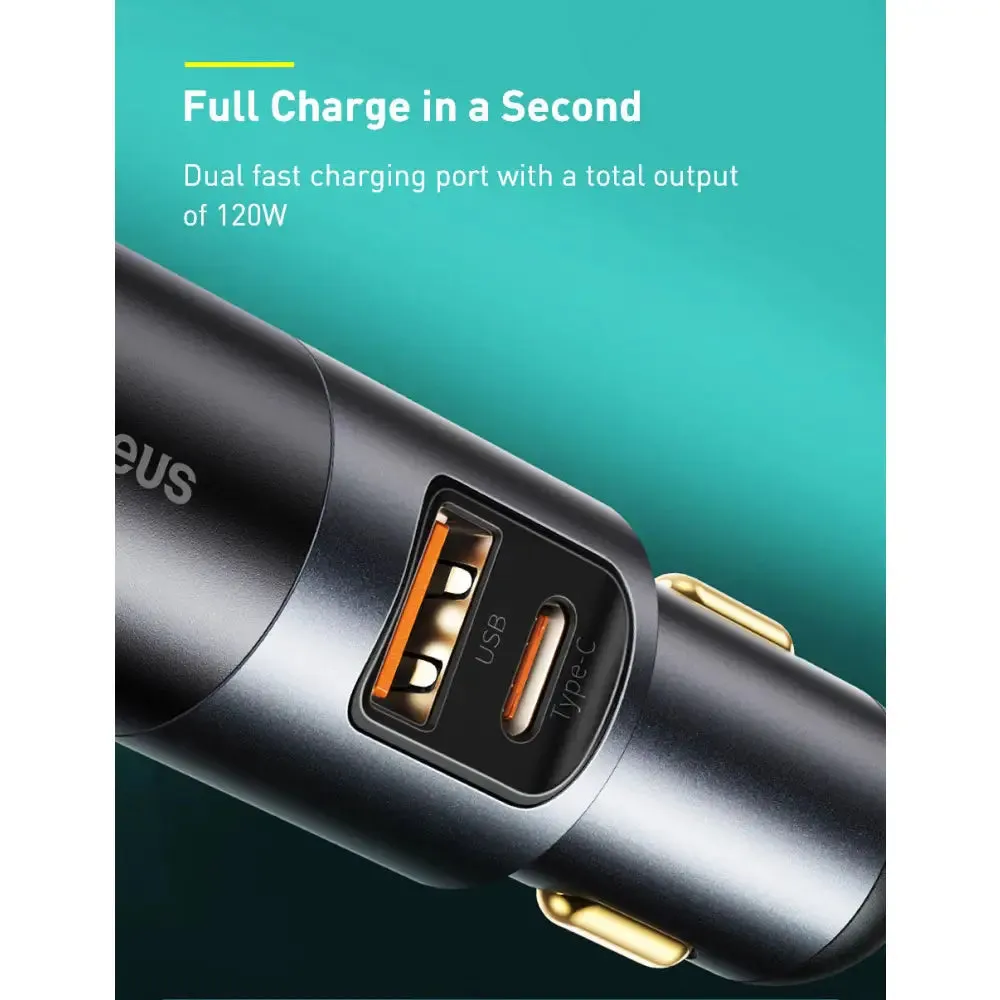 120w Usb Qc 3.0 Pd Car Charger for for Iphone 14 13 12 11 Pro Max Samsung Xiaomi