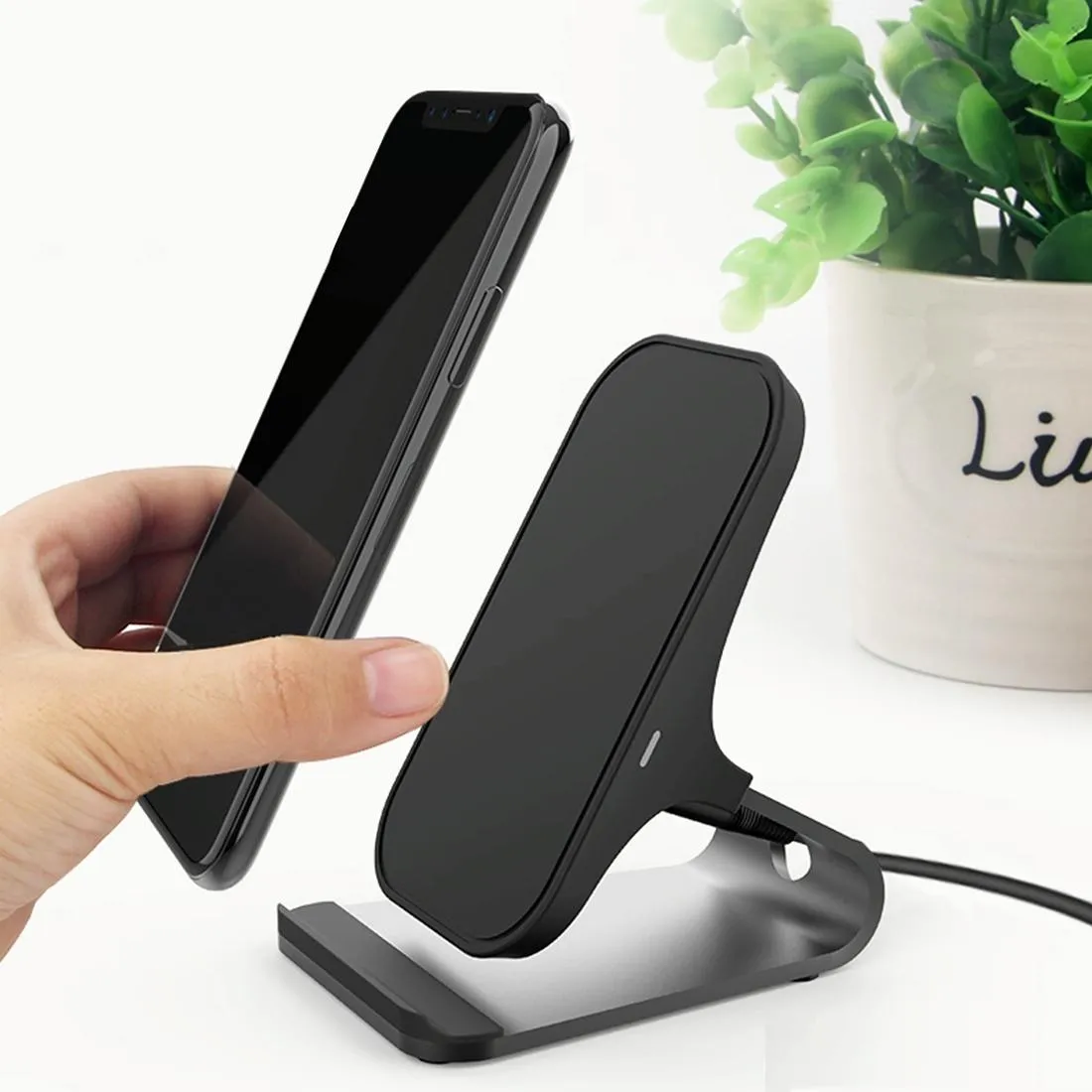 15W Dual Coil Qi Wireless Charger With Fast Charging