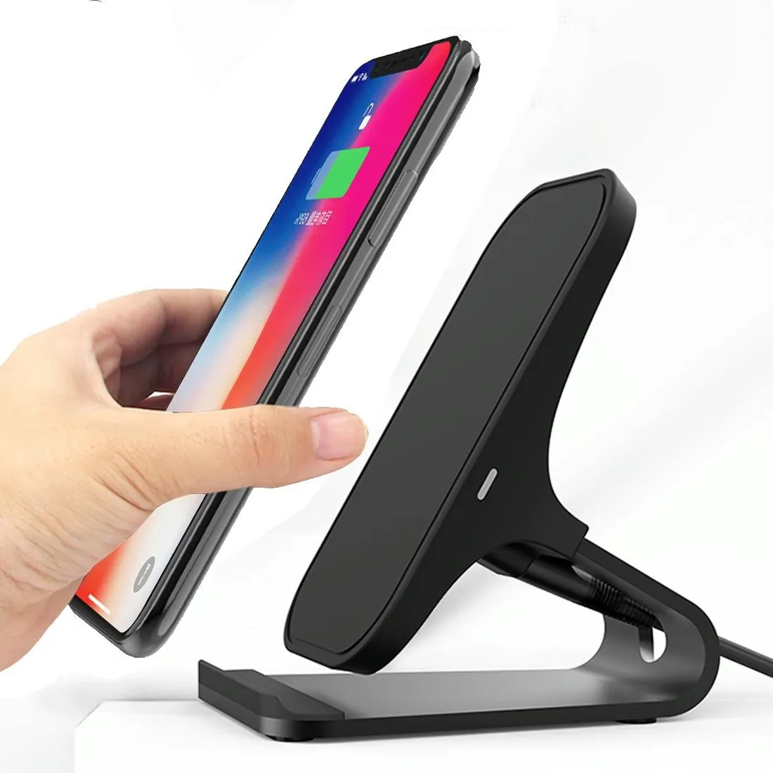 15W Dual Coil Qi Wireless Charger With Fast Charging