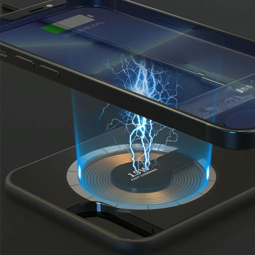 15W Dual Fast Charging Pad For 3 In 1 Wireless Phones