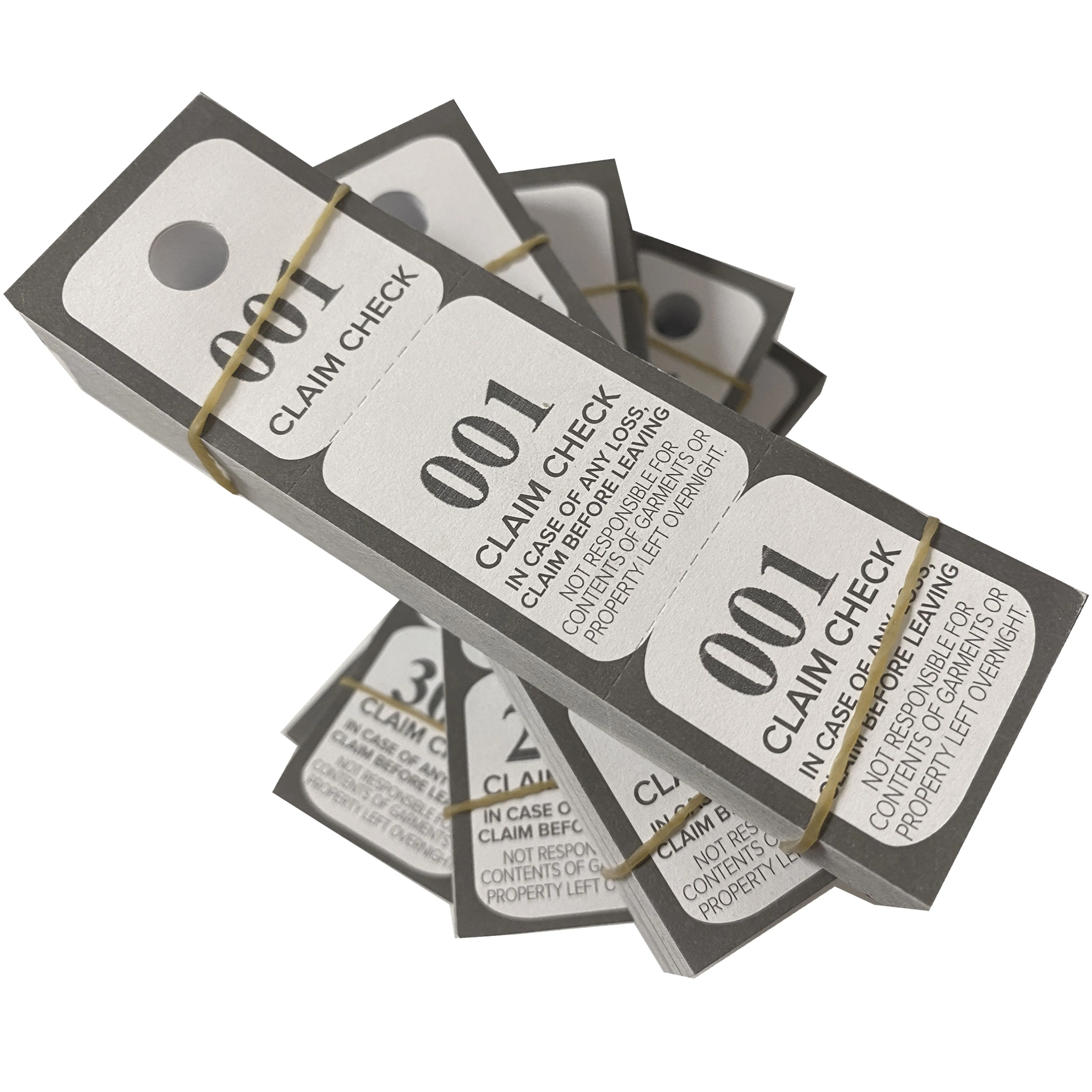 500 Triplicate Claim Checks 3 Part Paper Coat Room Tickets Number Tags Hang Coat