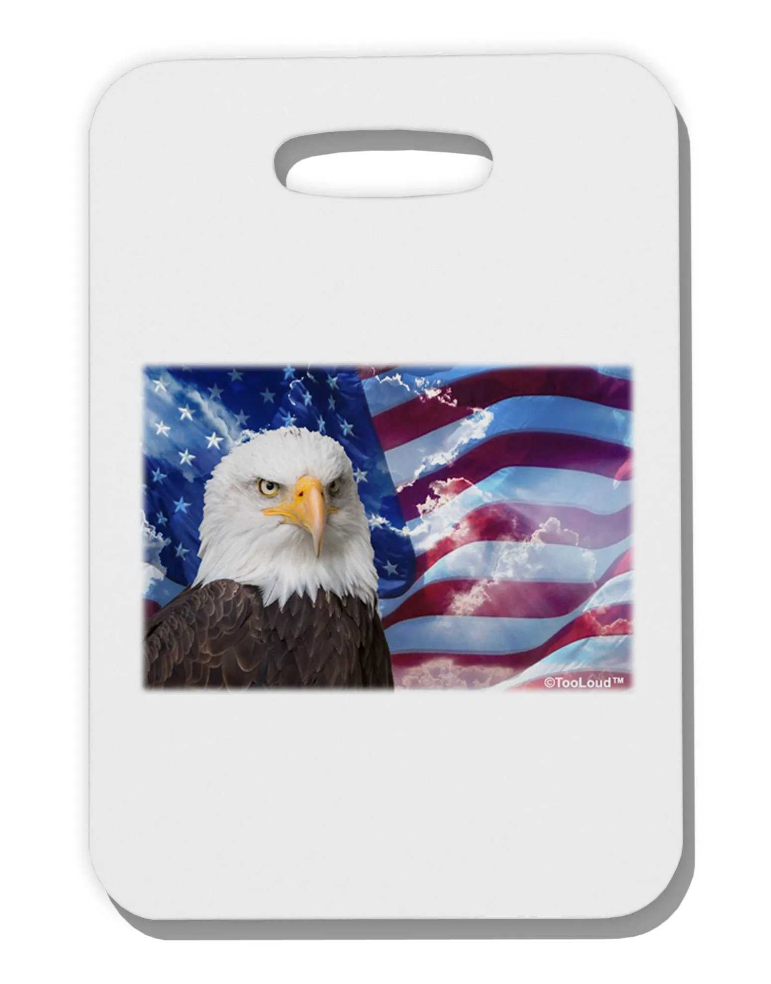 All American Eagle Thick Plastic Luggage Tag