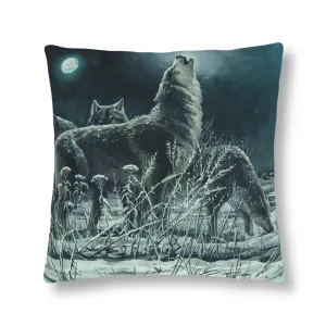 Blue Moon Wolves Waterproof Pillow