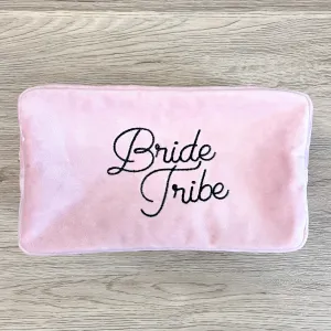 Bride Tribe Large Velvet Bag Pink