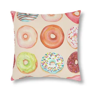 Colorful Glazed Doughnut Waterproof Pillows
