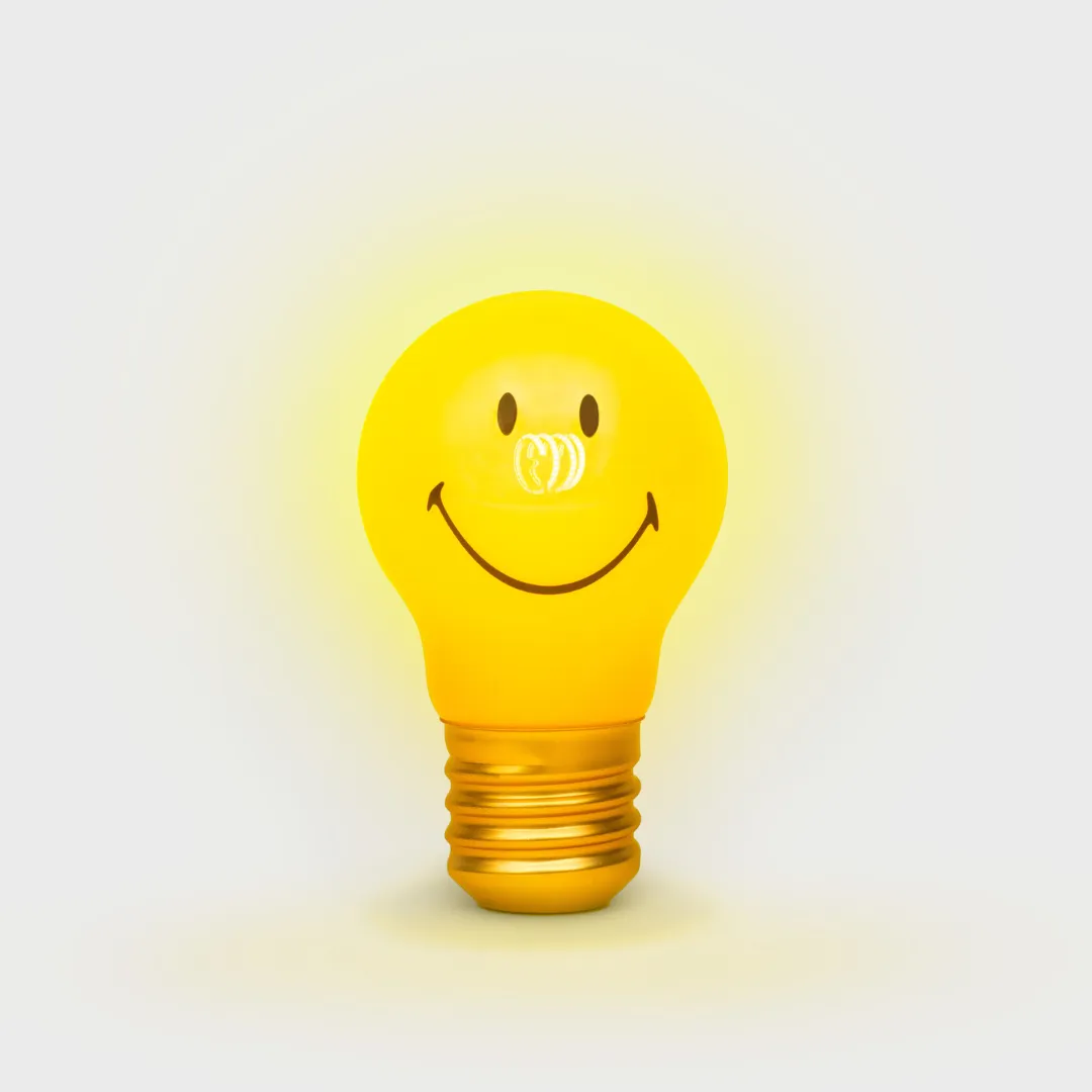 Cordless Smiley Light Bulb