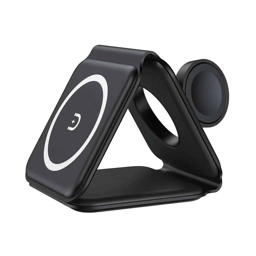 Fast 15W Foldable Magnetic Wireless Chargers for iPhone 13 11 12Pro Max Portable 3 in 1 Wireless Charger for Apple Watch/AirPods