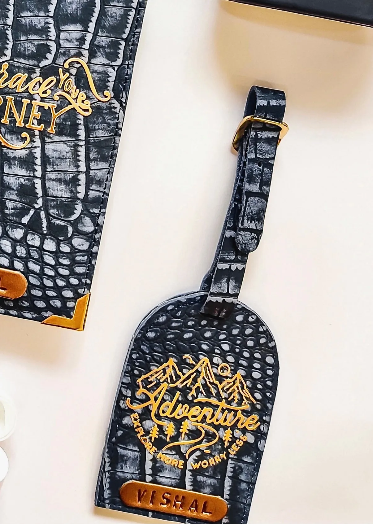 Genuine Leather Luggage Tag