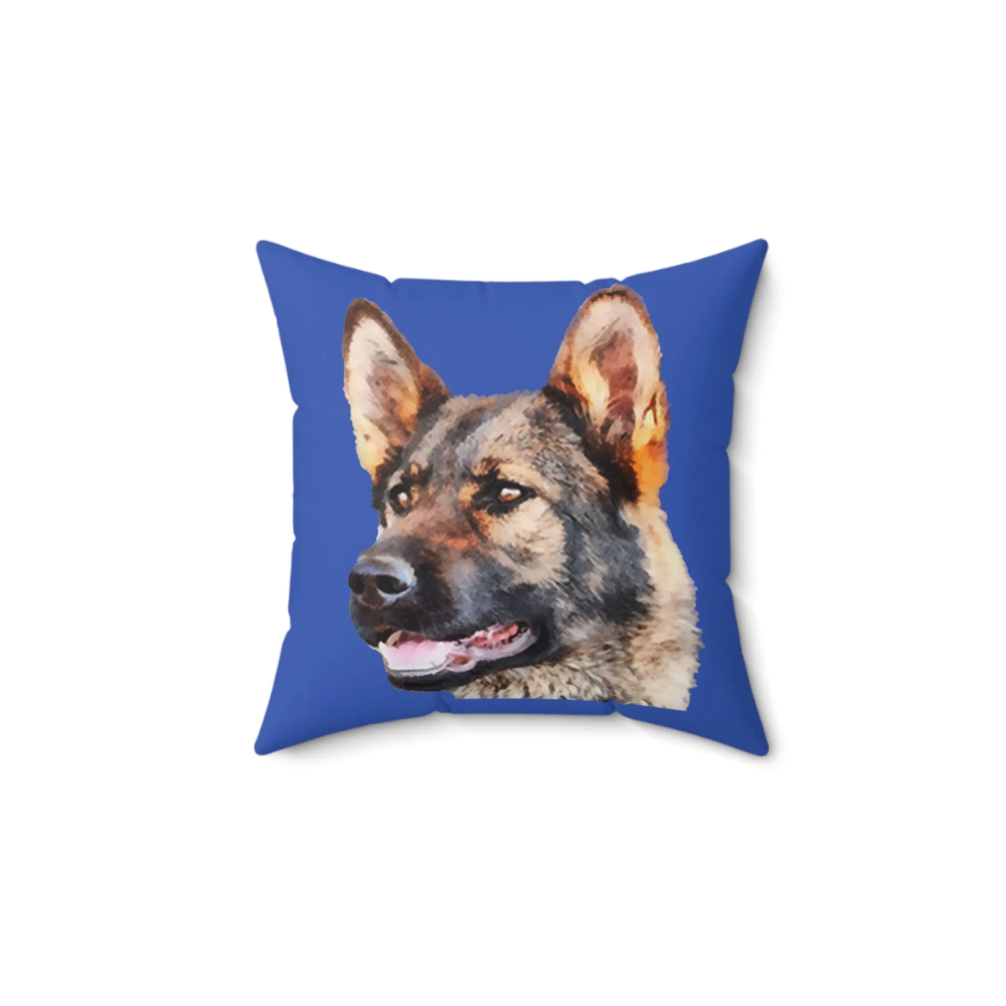 German Shepherd 'Hans' Spun Polyester Throw Pillow