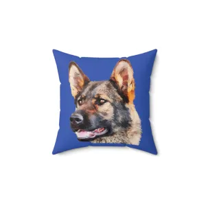 German Shepherd 'Hans' Spun Polyester Throw Pillow