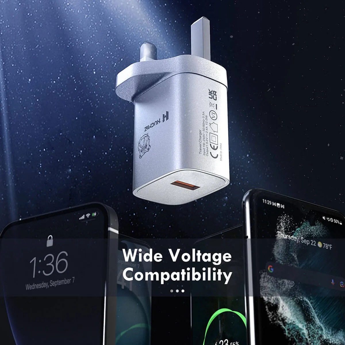 Hugmie® HP-MU1 USB Wall Charger with 1M Micro Cable