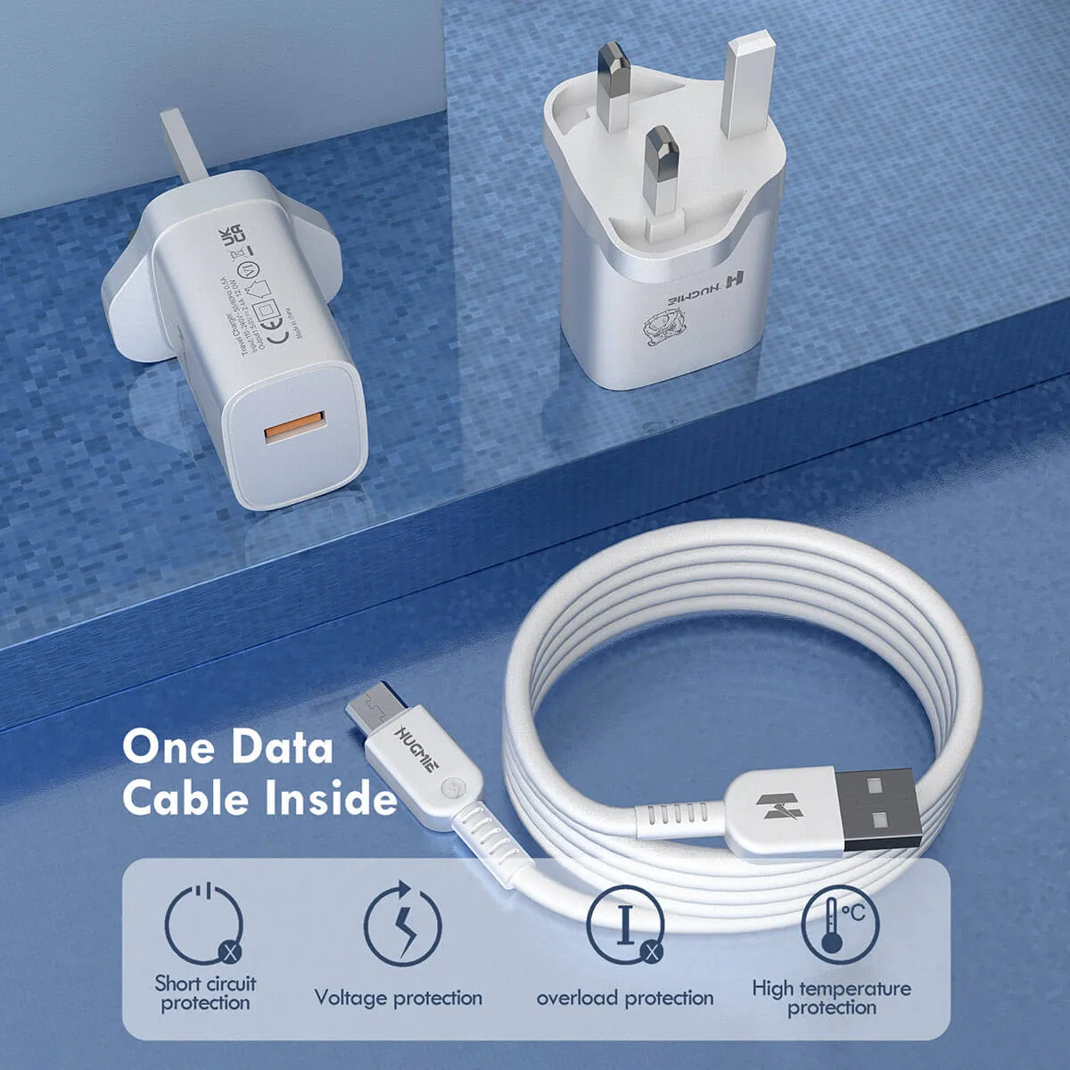 Hugmie® HP-MU1 USB Wall Charger with 1M Micro Cable