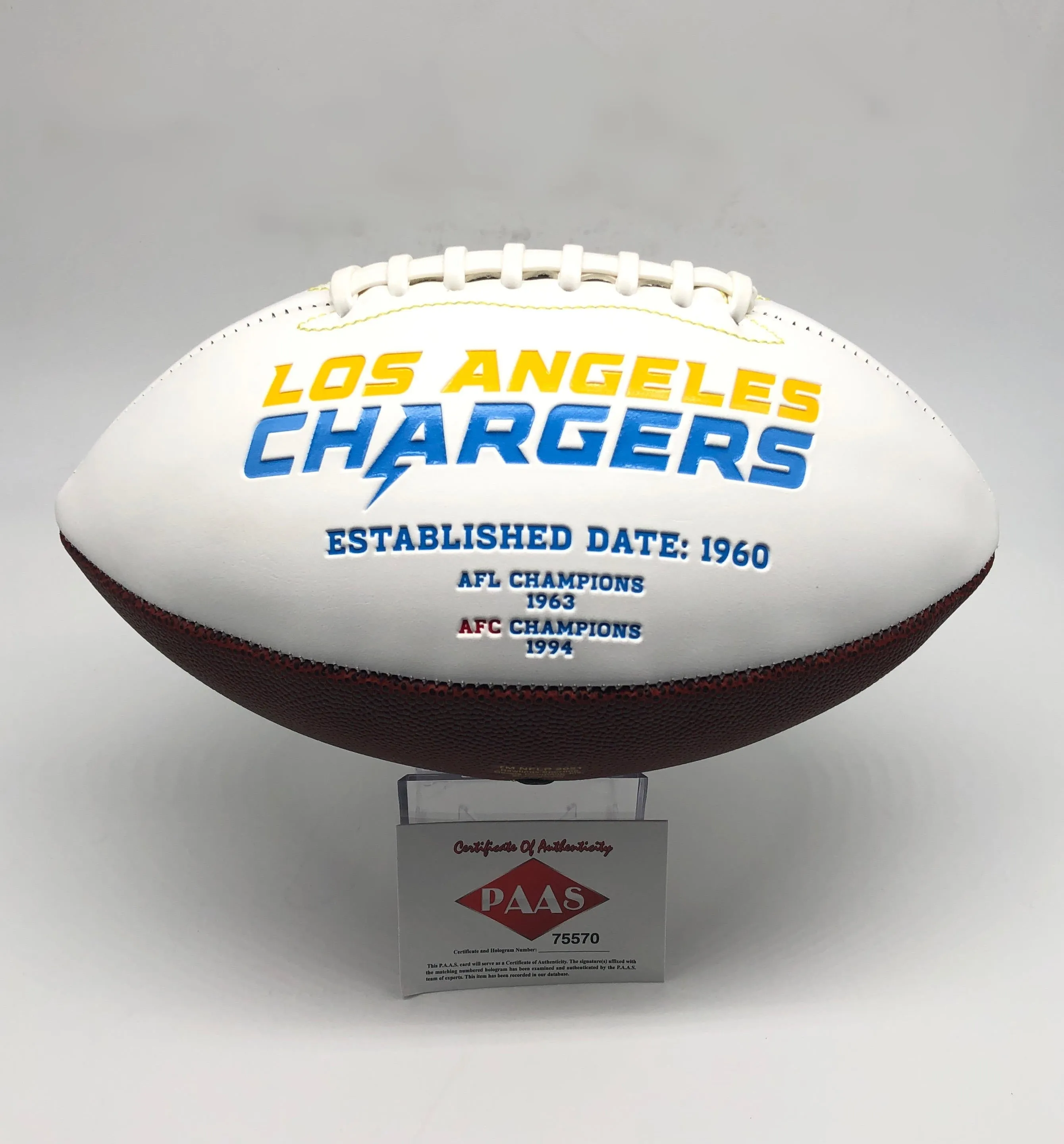 Justin Herbert Los Angeles Chargers Autographed Football