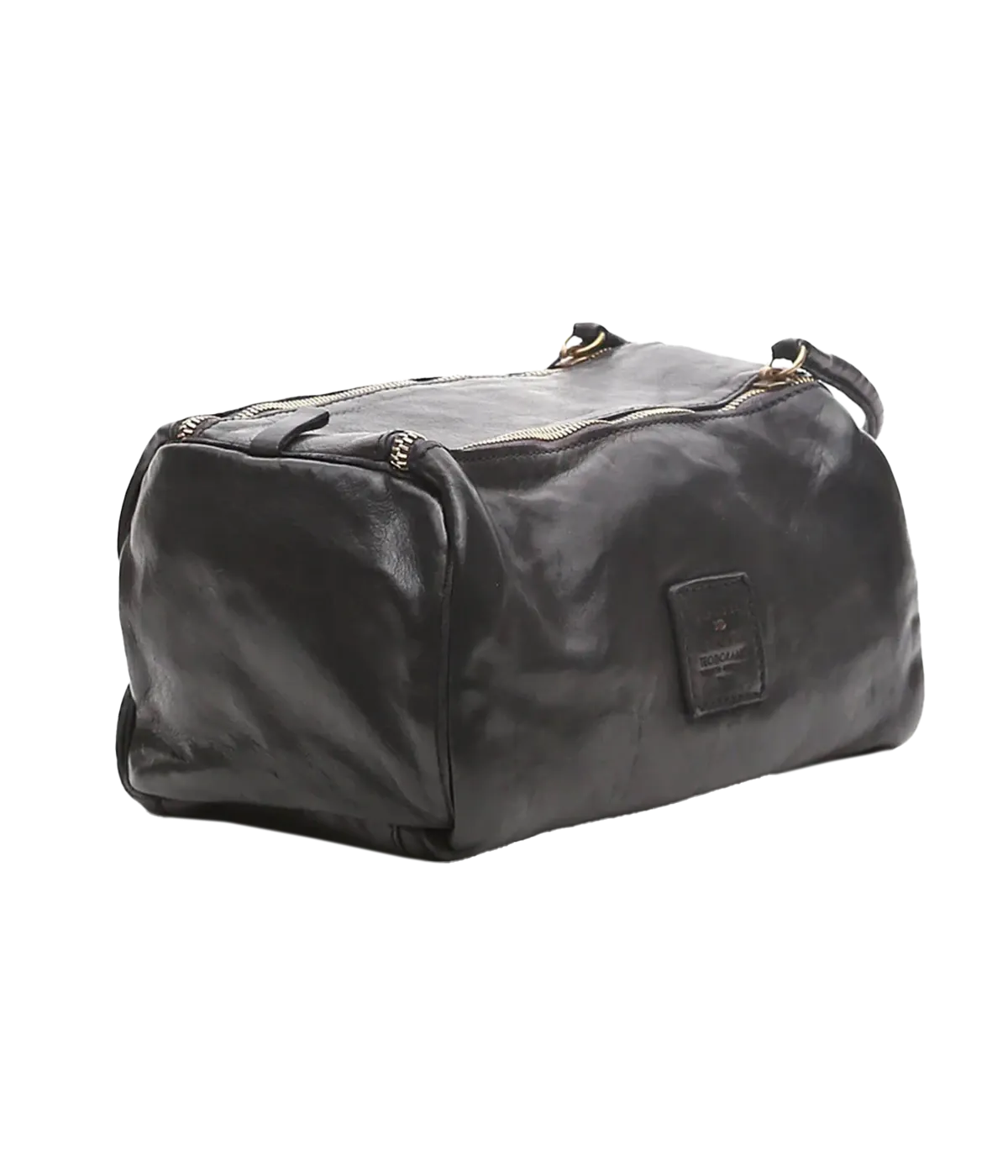 Leather Toiletries Bag in Black