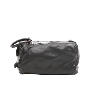 Leather Toiletries Bag in Black