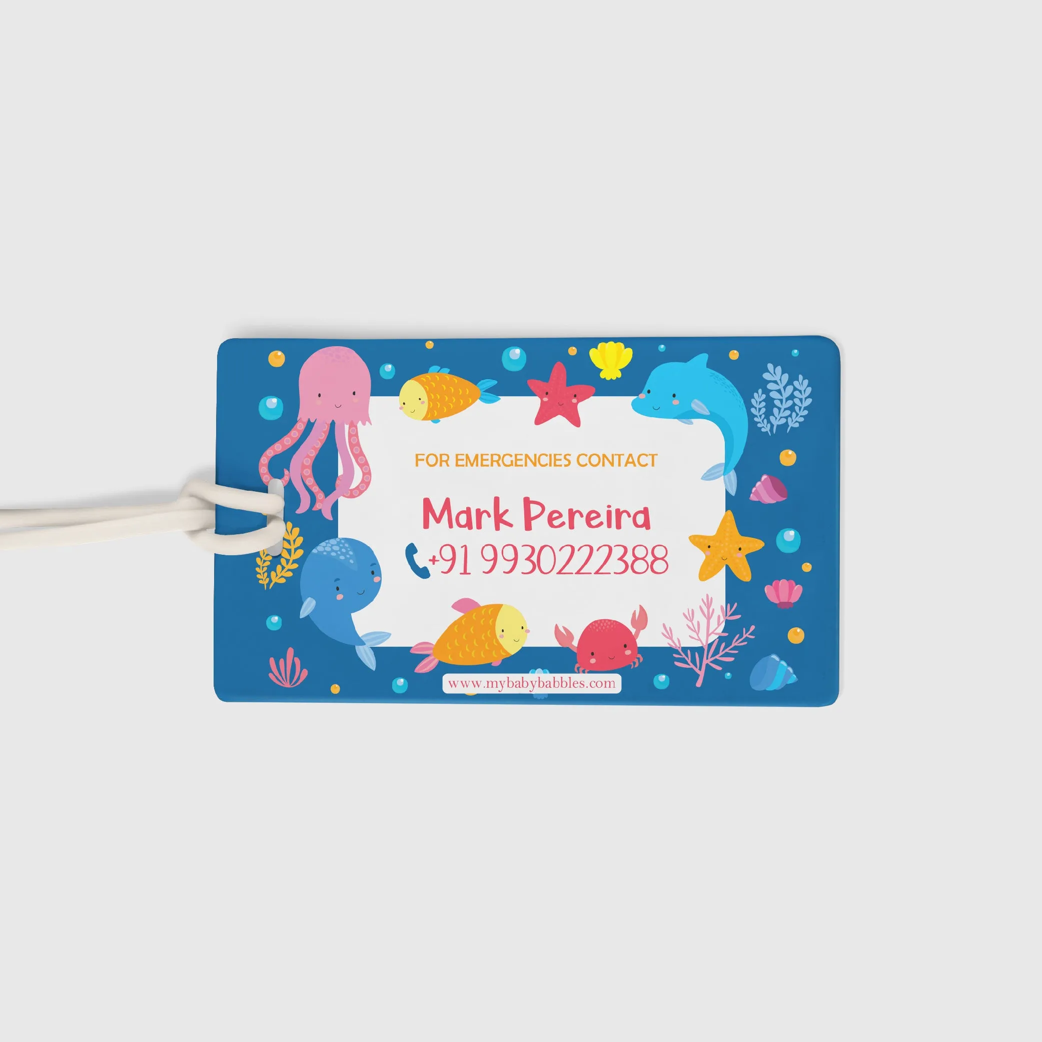 Luggage Tags - Under The Sea , Set of 2