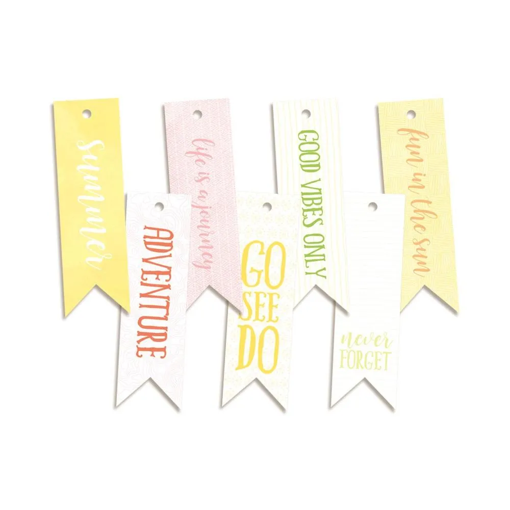 P13 Sunshine - Double-Sided Cardstock Tags 7 pack - #02*