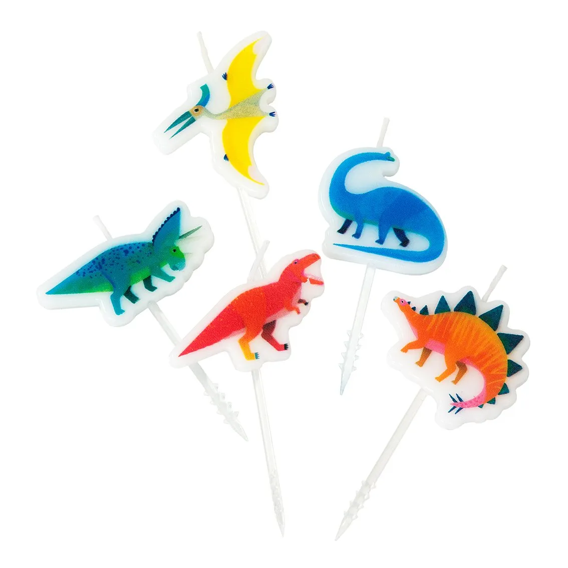 Party Dinosaur Birthday Candles 5 Pack by Talking Tables
