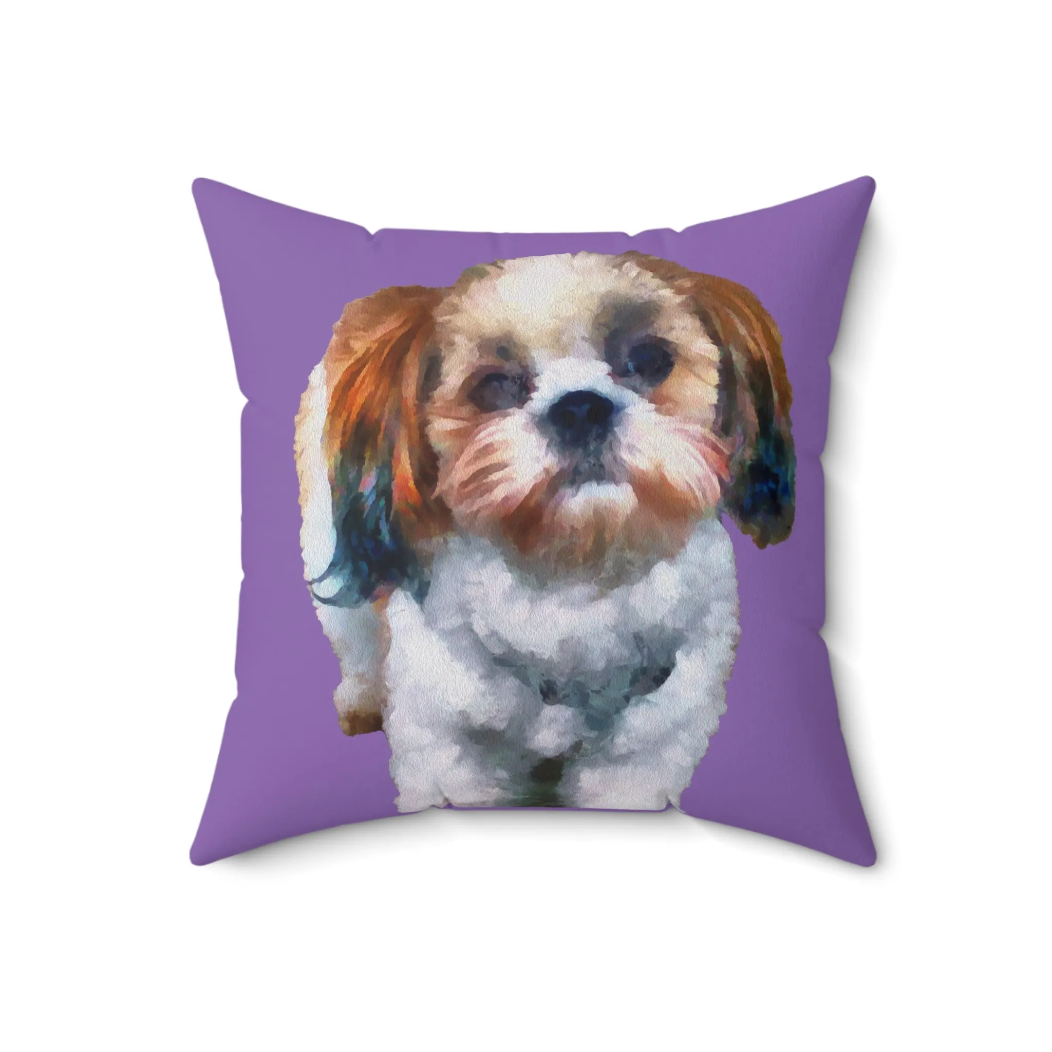 Shih-Tzu Spun Polyester Throw  Pillow