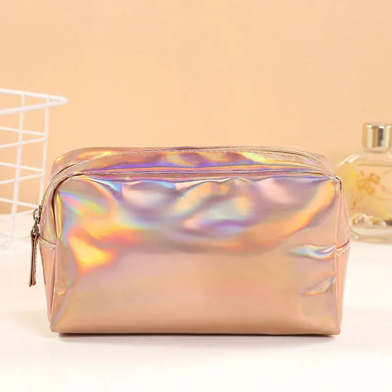 Solid Color Laser Makeup Bag
