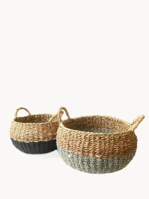Ula Floor Basket - Black (Set Of 2)
